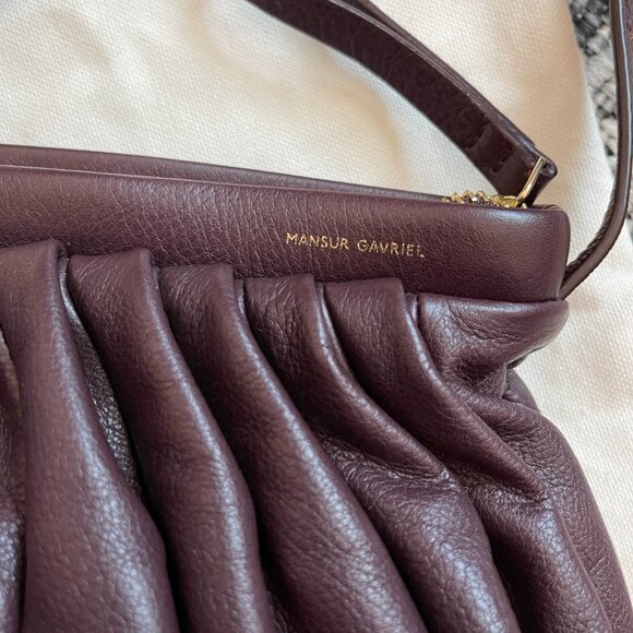 Mansur Gavriel NWOT Balloon Pleated Italian Leather Shoulder Crossbody Handbag - Picture 9 of 11
